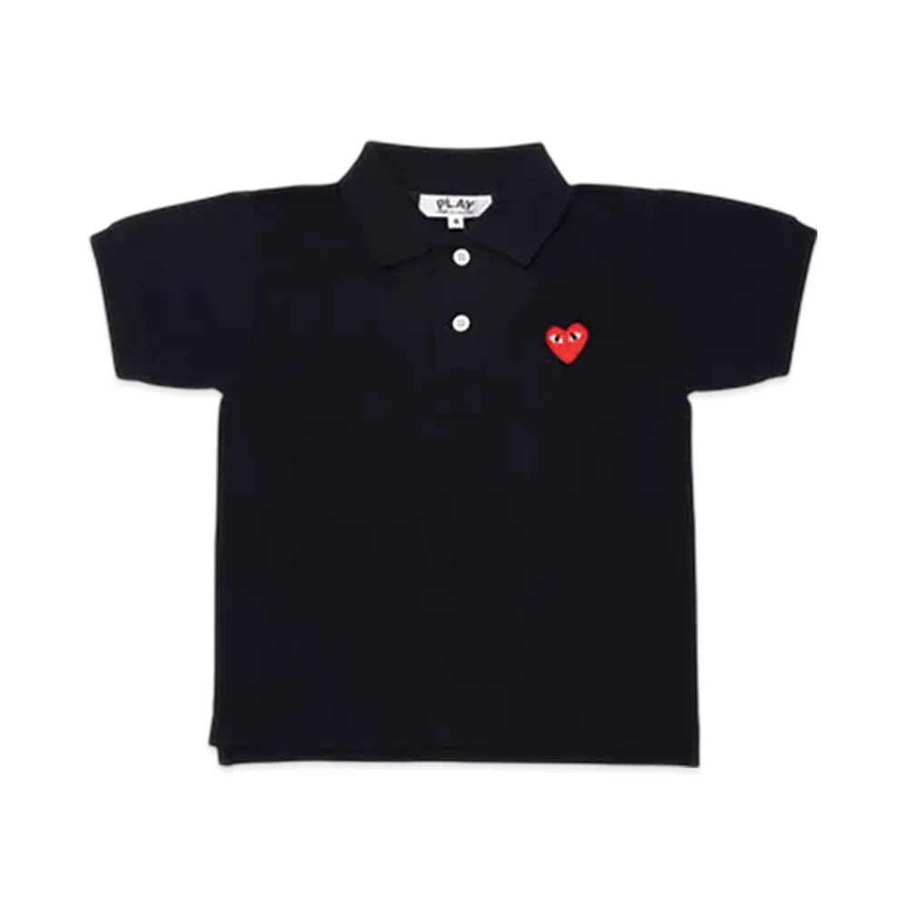 PLAY COMME des GARCONS Kids Polo Shirt With Red Emblem "Navy"