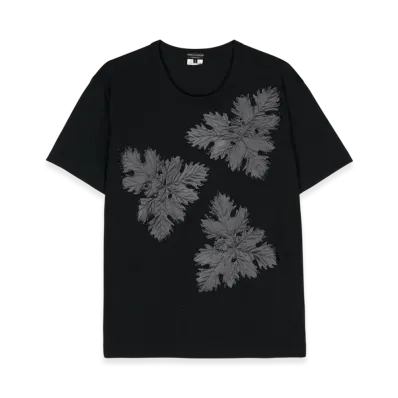 COMME des GARCONS HOMME PLUS Leaf-Applique Tee "Black"