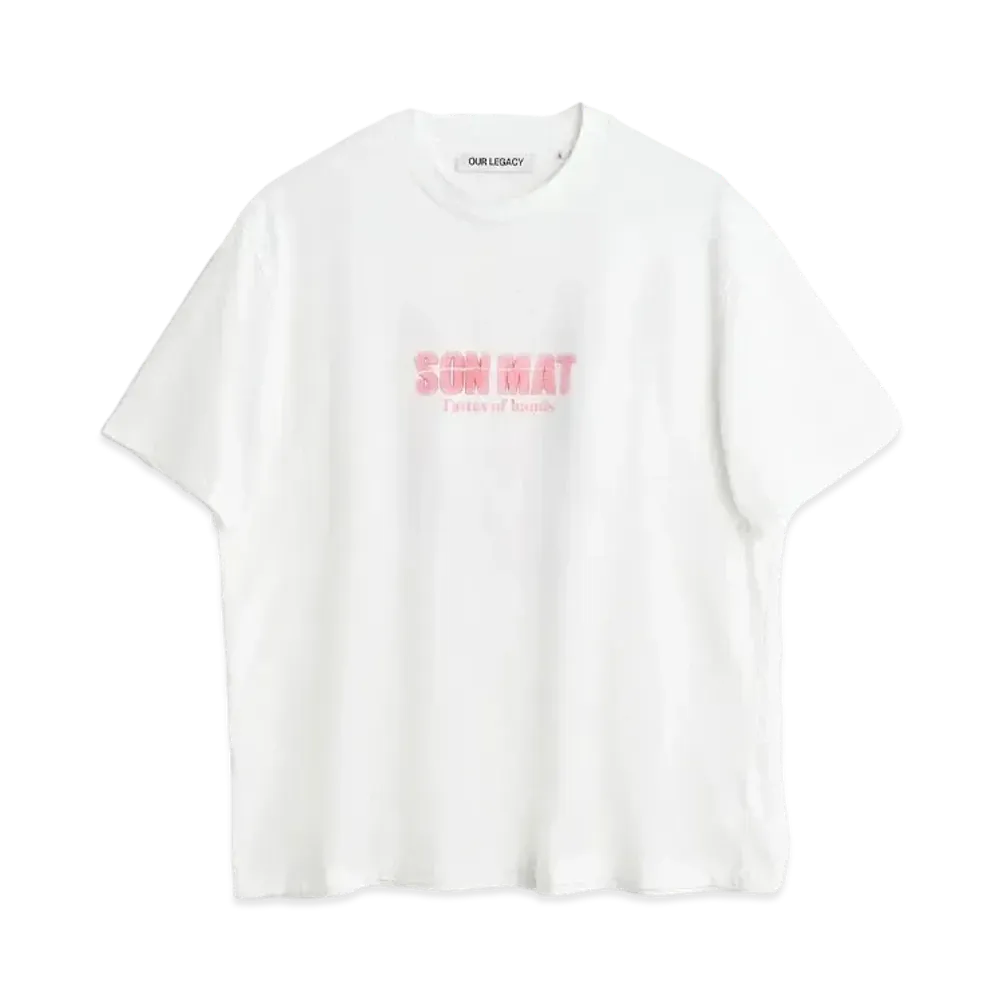 OUR LEGACY Box T-Shirt Son-Mat Print "White"