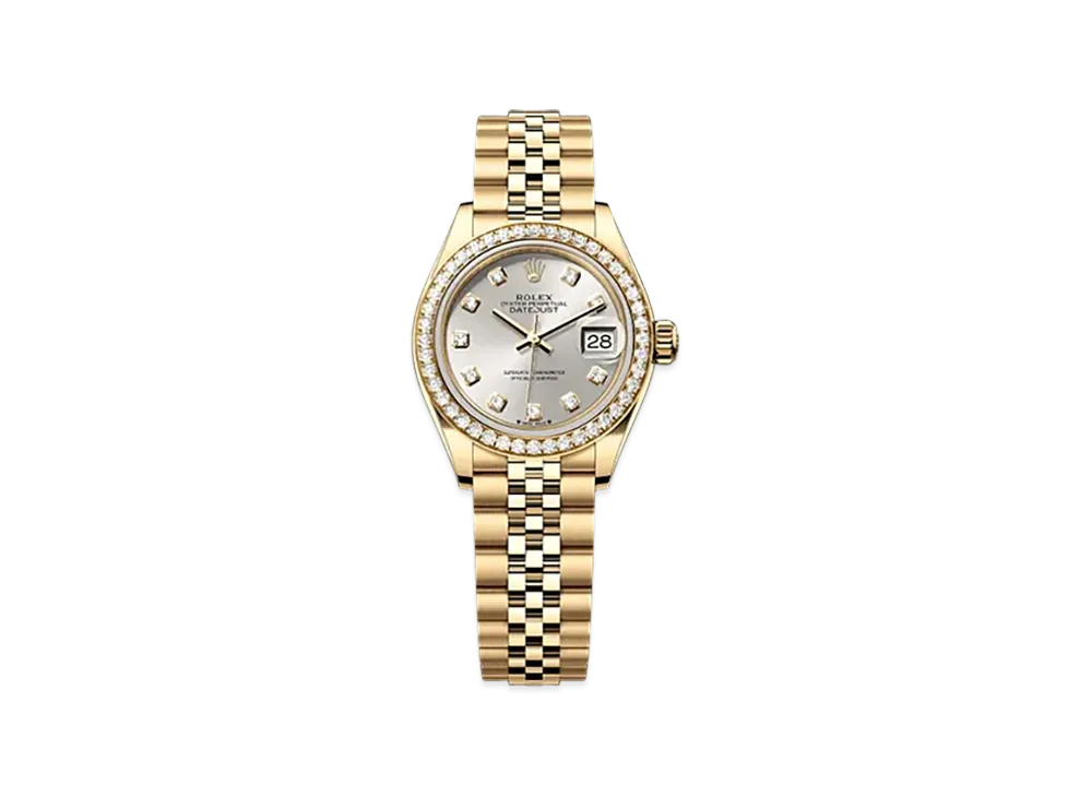 ROLEX Lady-Datejust 28mm Yellow Gold Diamond 279138RBR "Silver"