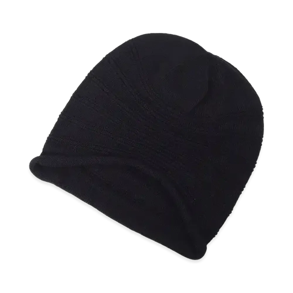 Yohji Yamamoto POUR HOMME S/C Plain Stitch Hem Roll Knit Cap "Black"