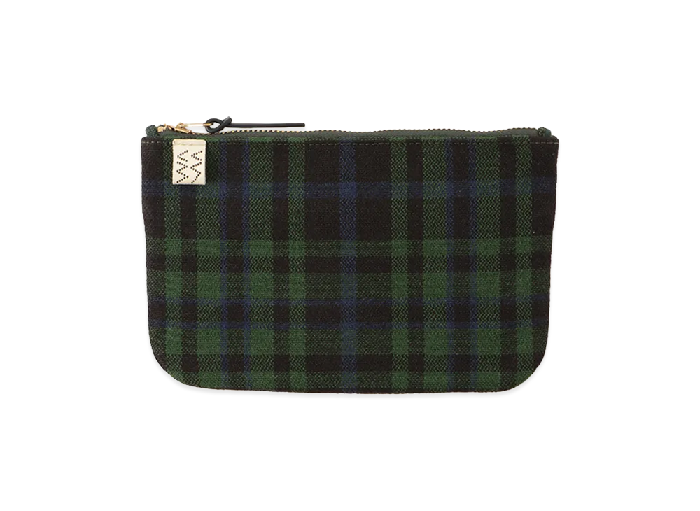 visvim Travel Pouch Buffalo Check "Green"