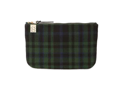 visvim Travel Pouch Buffalo Check "Green"