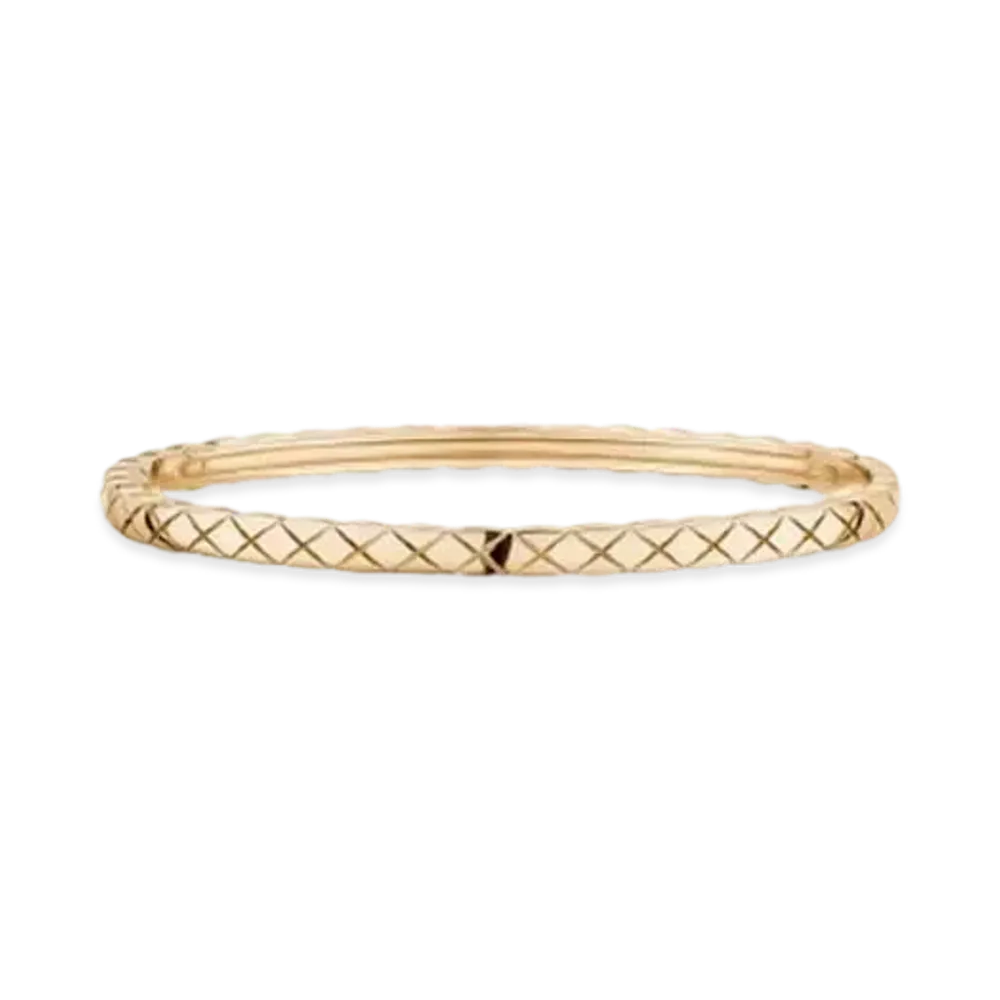 CHANEL Coco Crush Bracelet Quilted Motif Mini Version18K "Beige Gold"