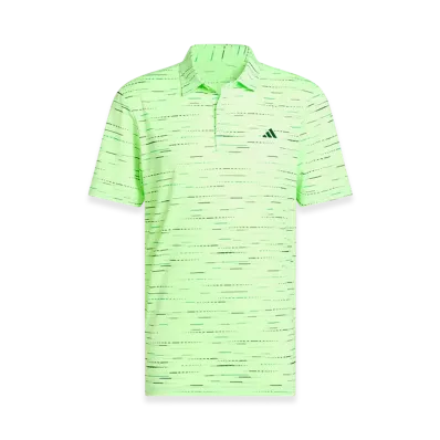 adidas Golf Ultimate365 Mesh Glimmer Print Polo Shirt "Lime Burst"