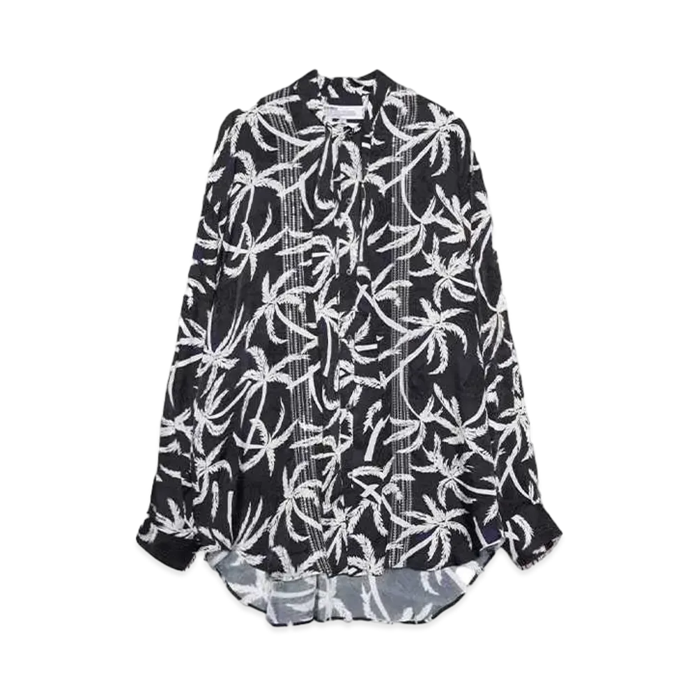DAIRIKU Spangle Jungle Scarf Tie Shirt "NIGHT JUNGLE"