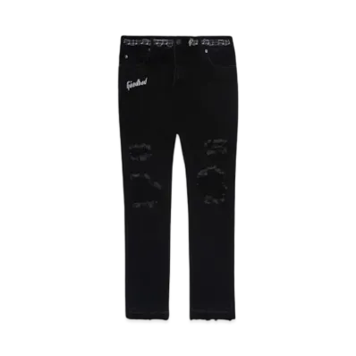 A GOOD BAD INFLUENCE Convertible Skinny Denim Jean "BLACK"