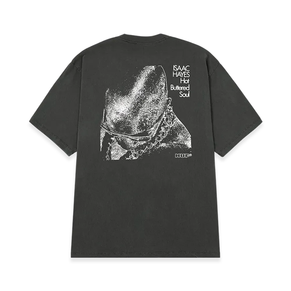 HUF x Isaac Hayes Hot Buttered Heavyweight Tee "Vintage Black"