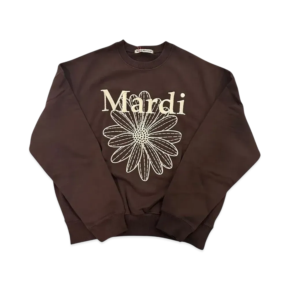Mardi Mercredi Sweatshirt Flowermardi Needlework "Brown Cream"