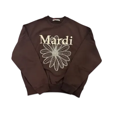 Mardi Mercredi Sweatshirt Flowermardi Needlework "Brown Cream"