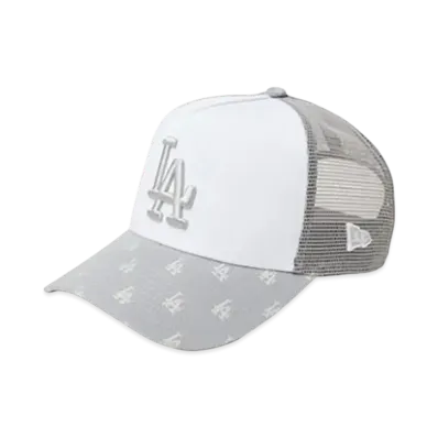 NEW ERA 9Forty A-Frame Tracker MLB Jacquard Los Angeles Dodgers "Gray/White"