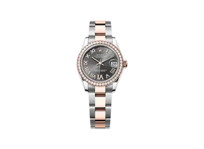 ROLEX Datejust 31mm Oystersteel & Everose Gold Diamond 278381RBR "Slate"