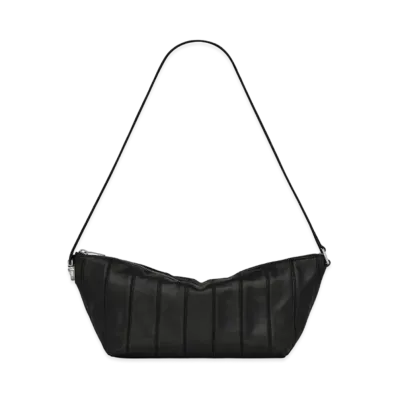 SAINT LAURENT Tuc Crossbody Bag In Shiny Lambskin "Black"
