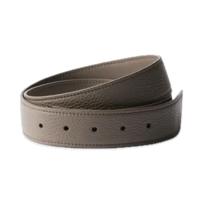 PRADA Leather Belt Strap "Gray Brown"