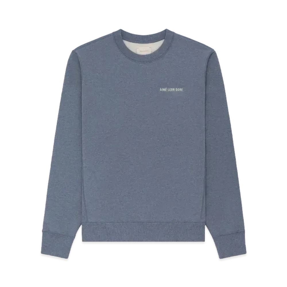 Aime Leon Dore Melange Uniform Crewneck Sweatshirt "Blue"