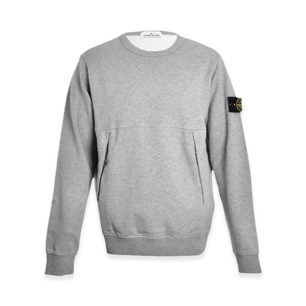 Stone Island 61151 Side Pocket Crewneck Sweatshirt - 20SS "Melange Grey"