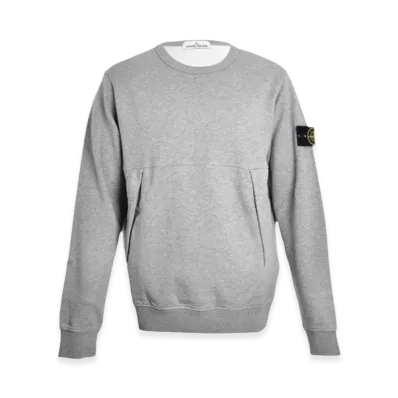 Stone Island 61151 Side Pocket Crewneck Sweatshirt - 20SS "Melange Grey"