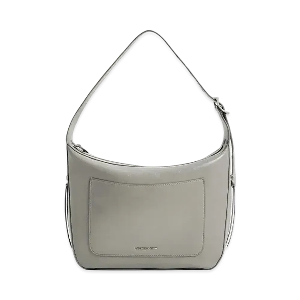 CHARLES & KEITH Zyria Elongated Hobo Bag "Grey"