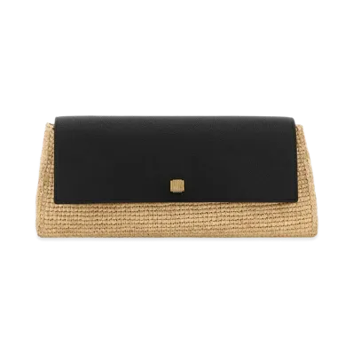KHAITE Women's Raffia Audrey Clutch "Beige"