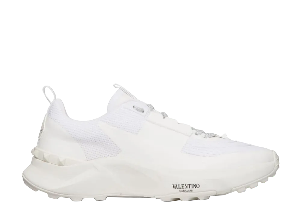 Valentino Garavani White Fabric And Mesh True Act Sneakers "White"