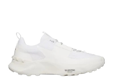 Valentino Garavani White Fabric And Mesh True Act Sneakers "White"