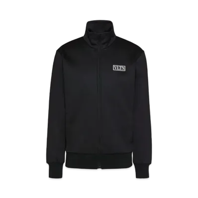 Valentino VLTN Tag Technical Cotton Sweatshirt "Black"