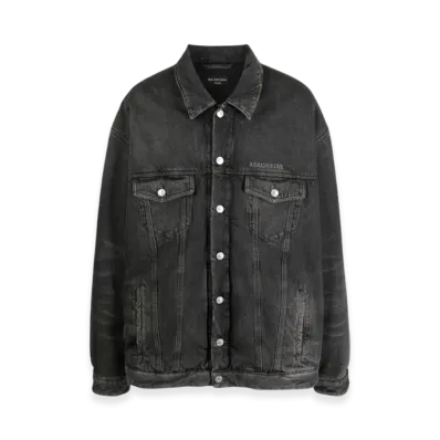 BALENCIAGA Mirror Padded Denim Jacket "Dark Grey"