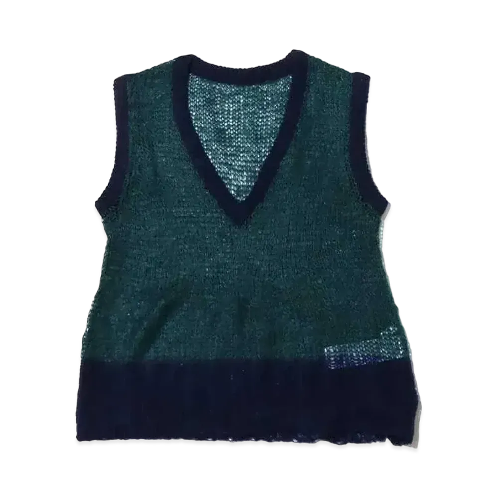 atmos pink Mohair Fuu Scatia Mini Vest "Green"