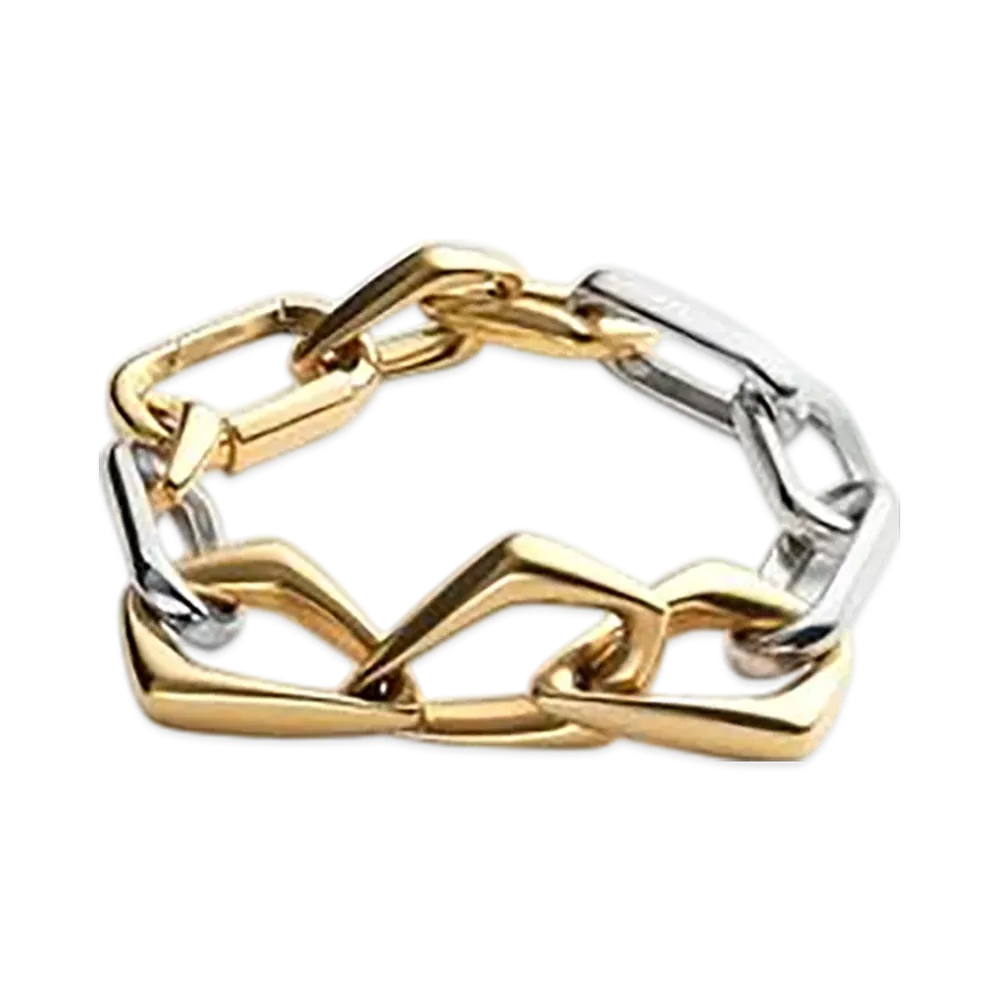 Bottega Veneta Chain Bracelet "Silver/Yellow Gold"