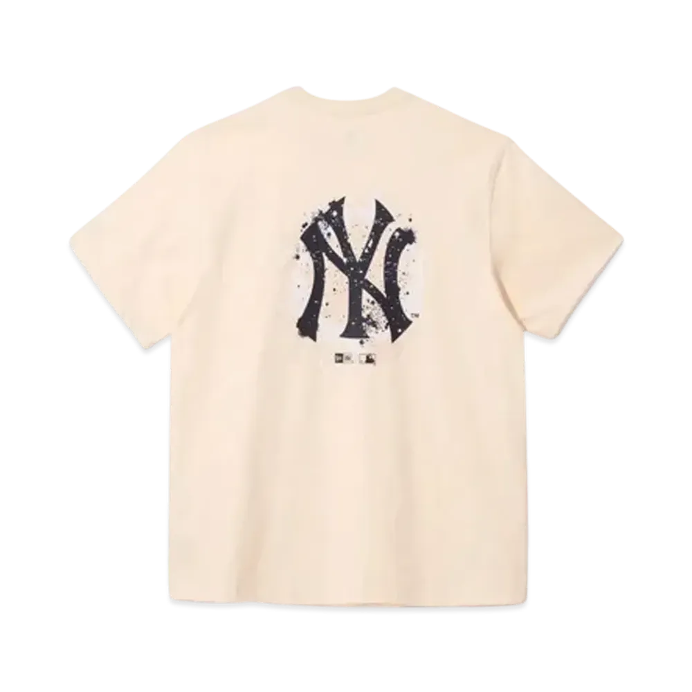 NEW ERA Short Sleeve Performance T-Shirt New York Yankees Painting Logo "Ivory"
