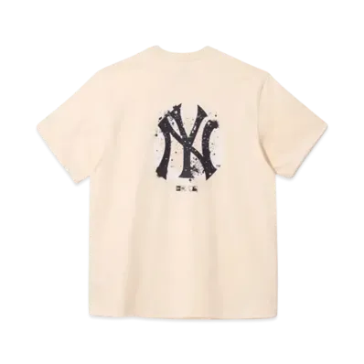 NEW ERA Short Sleeve Performance T-Shirt New York Yankees Painting Logo "Ivory"