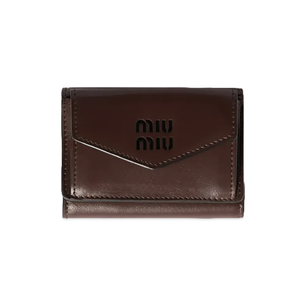 MIU MIU Leather Wallet "Briarwood/Black"