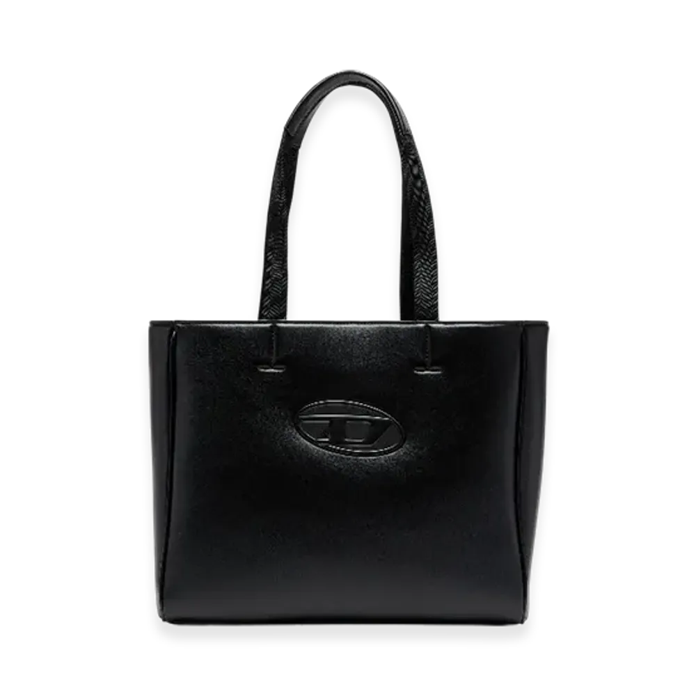Diesel Holi-D Shopper Ew Holi-D-Square Shopper In Bonded Neoprene "Black"