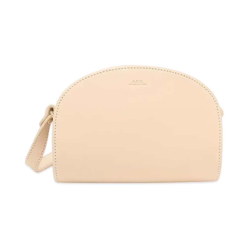 A.P.C. Sac Demi Lune Mini "Cream"