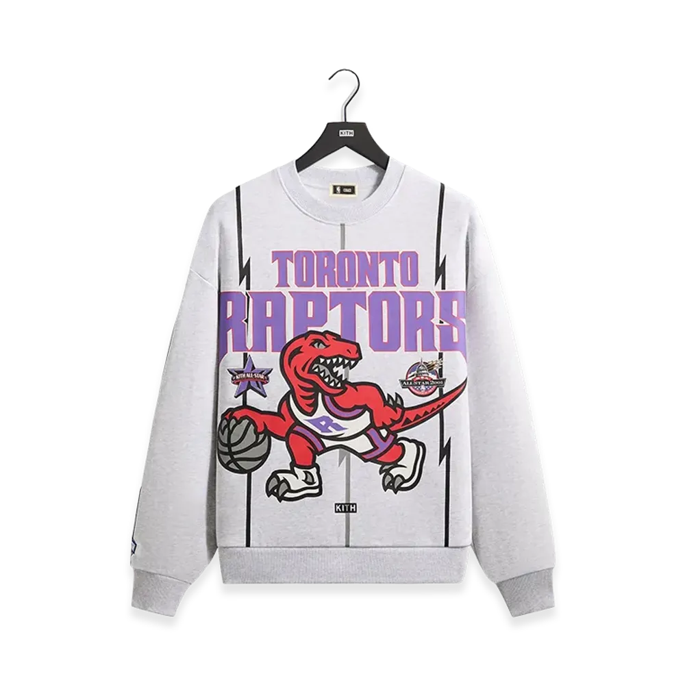 Kith x NBA All-Star Toronto Raptors Nelson Crewneck "Light Heather Grey"