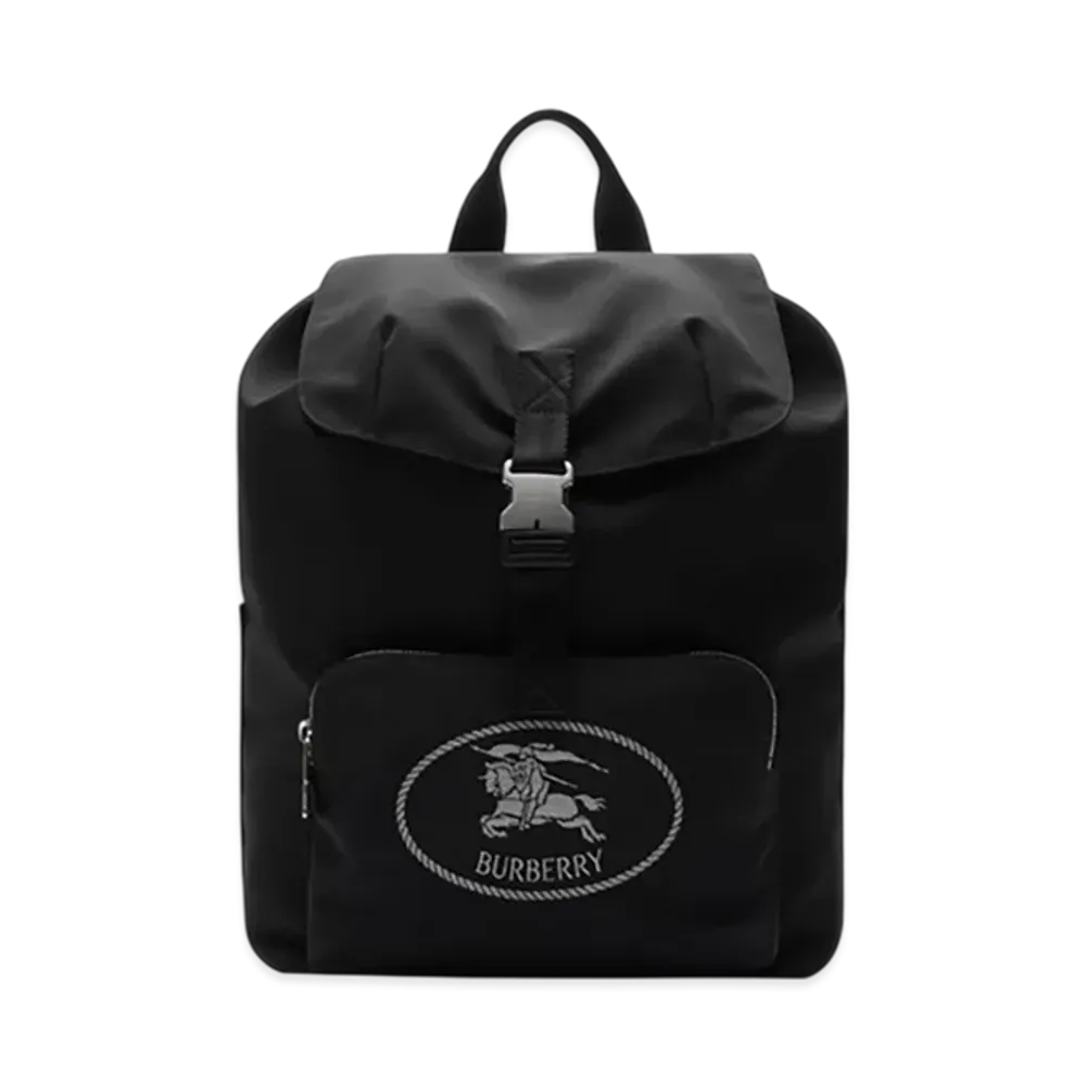Burberry Orkney Flap Backpack "Black"