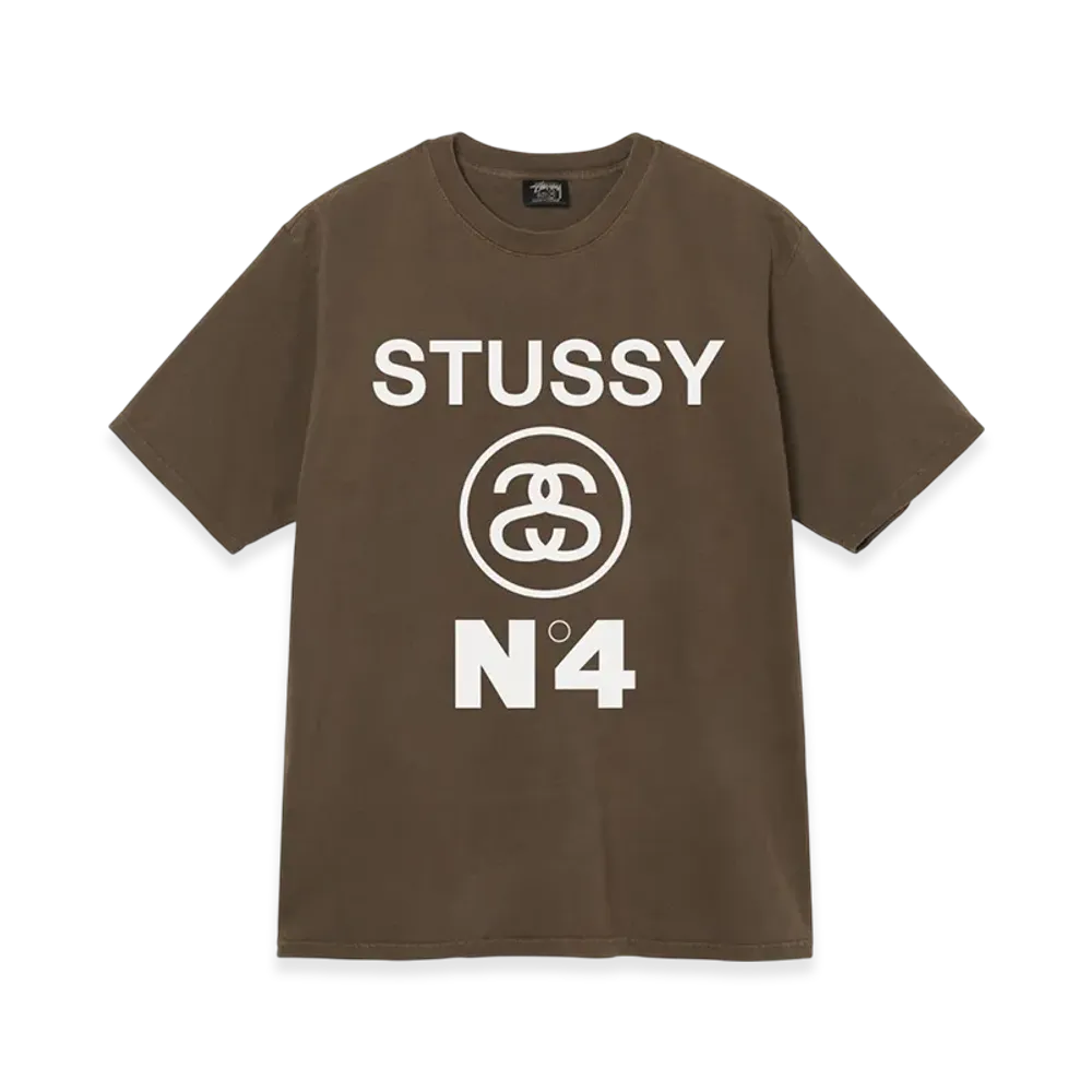 Stussy Pigment Dyed Stussy No.4 Tee "Coffee"