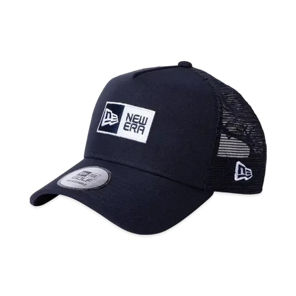 NEW ERA Golf 9Forty A-Frame Tracker Mesh Embroidery Box Logo "Navy"