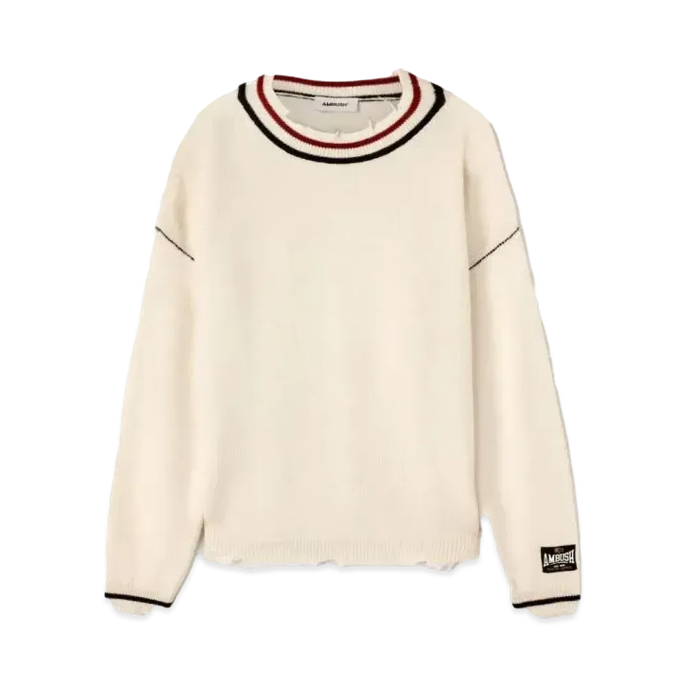 AMBUSH Rib Knit Crewneck "Ivory"