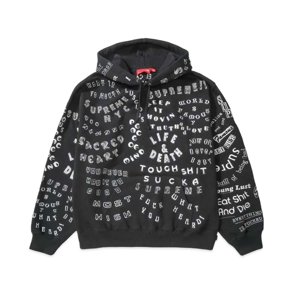 Supreme Too Deadly Hooded Sweatshirt "Black"