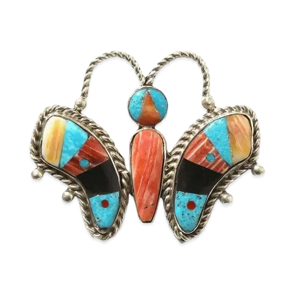 Needles Papillon Broach Mosaic Inlay "Blue"