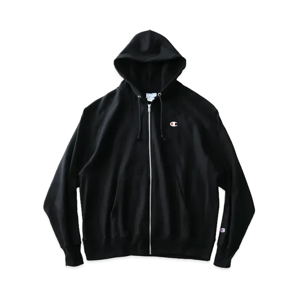 Champion Reverse Weave Heavyweight 12Oz Zip Up Hoodie "Black"