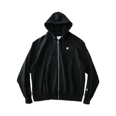 Champion Reverse Weave Heavyweight 12Oz Zip Up Hoodie "Black"
