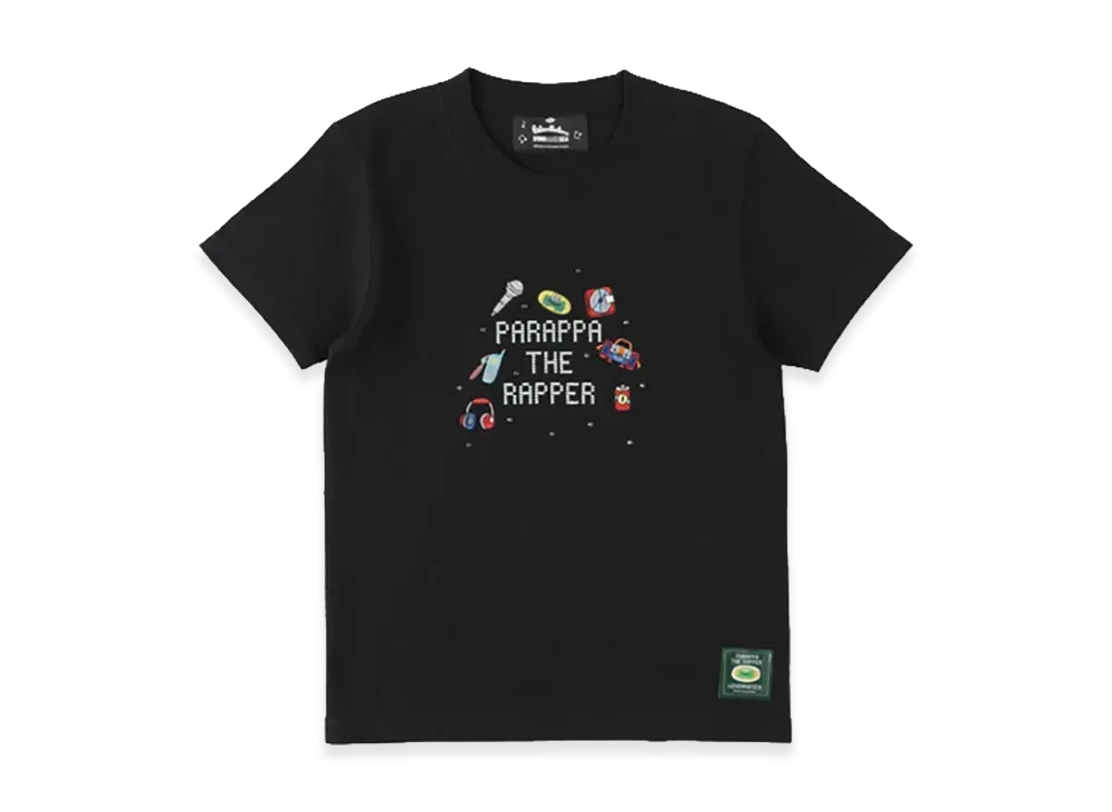 WIND AND SEA x Parappa The Rapper Kids Parappa Rhinestone Tee "Black"