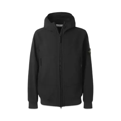 Stone Island Soft Shell-R E.Dye Technology In Recycled Polyester "Black" 8115Q0322