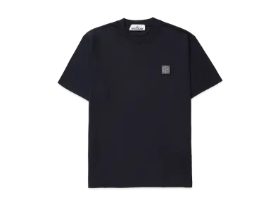Stone Island Short-Sleeved T-Shirt In Organic Cotton Jersey "Blue"
