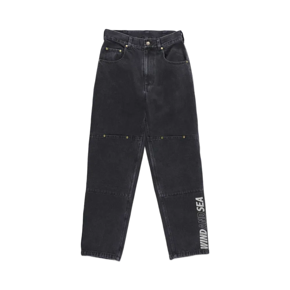 WIND AND SEA Double Knee Denim Pant "Black"