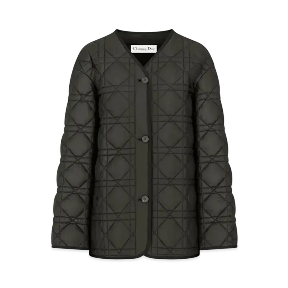Dior Macrocannage Peacoat Quilted Technical Taffeta "Black"