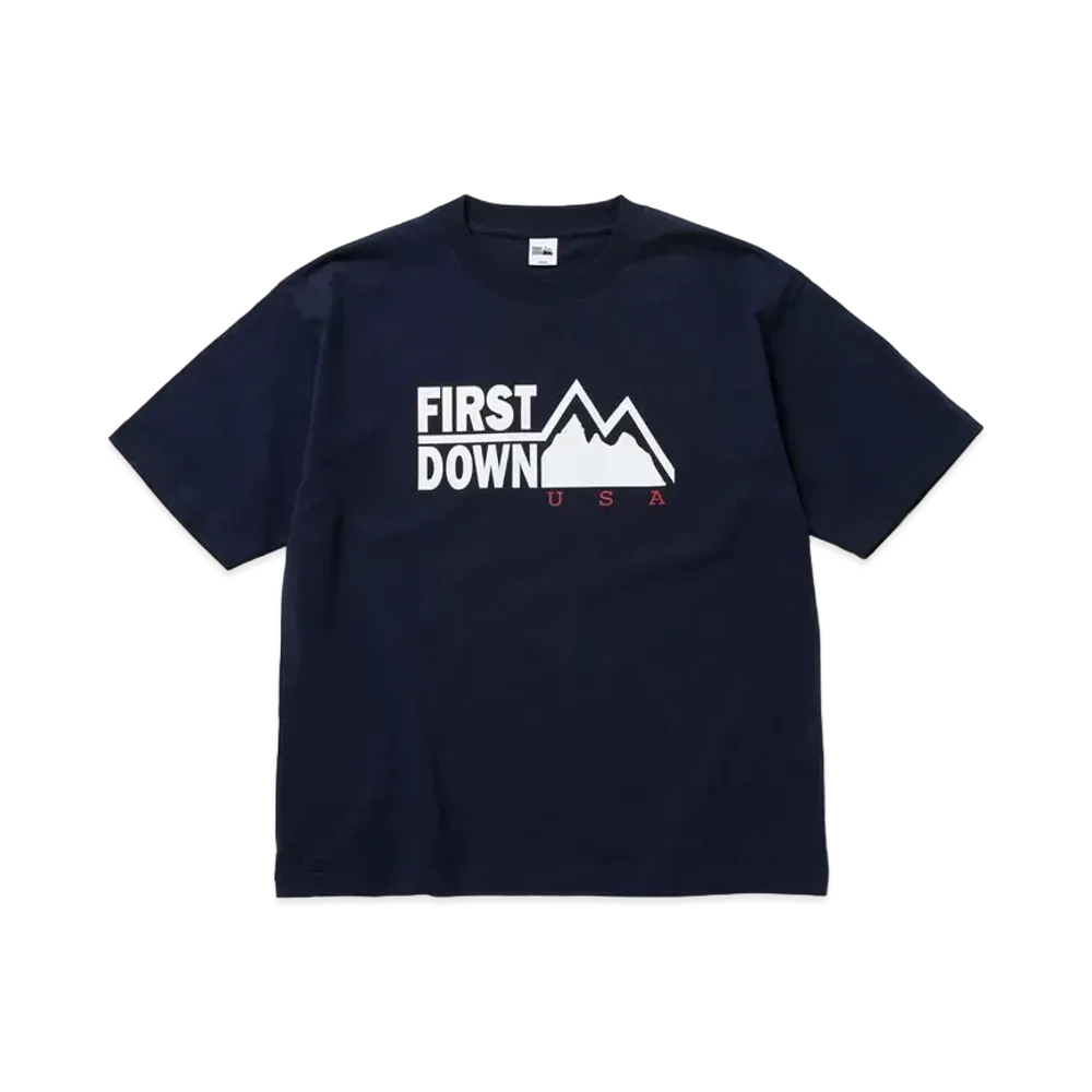 FIRST DOWN FDUSA S/S TEE COTTON JERSEY "Navy"