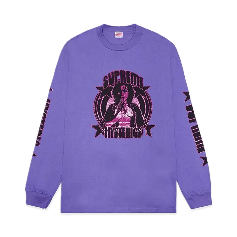 Supreme x HYSTERIC GLAMOUR L/S Tee "Purple"